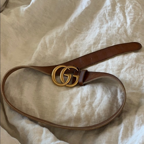 Gucci Leather Belt Double G “Cuir” Size 80 - Picture 1 of 4